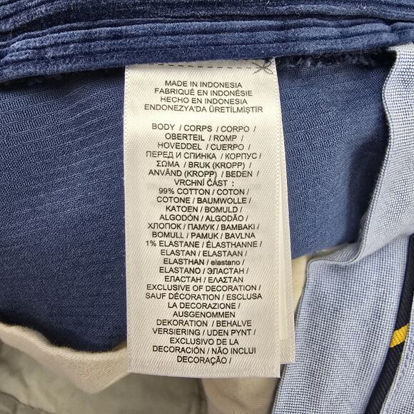 NWT Polo Ralph Lauren Men's Pants 32 x 30 Navy Blue Corduroy Stretch Classic Fit - Picture 5 of 14